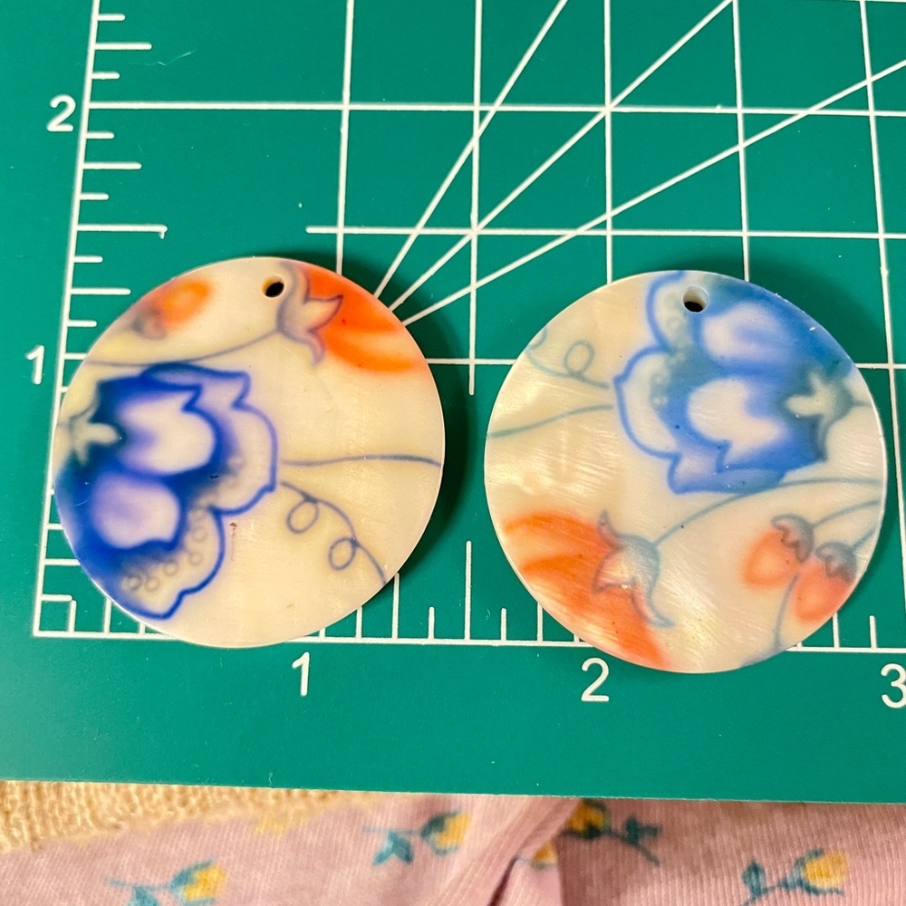 Floral Round Blister Pearls for Earrings/Pendants